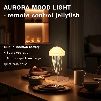 Jellyfish Lamp with Remote Control, Rechargeable RGB Color Changing Night Light, Touch Sensor Desk Lamp ,Christmas Birthday Gift